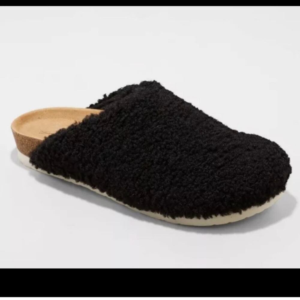 Universal Thread mules size 6.5 fuzzy sherpa Blac… - image 4